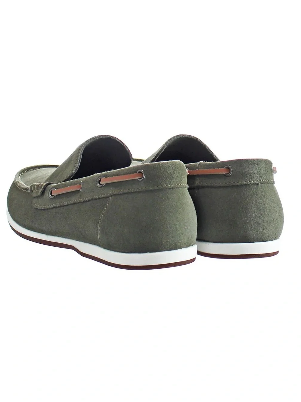 Clarks Morven Sun Men’s Slip-On Olive Suede Leather Shoes 261481757 Size 10 US
